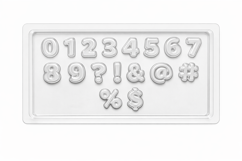 English Numbers 0–9 Chocolate Mould Tray
