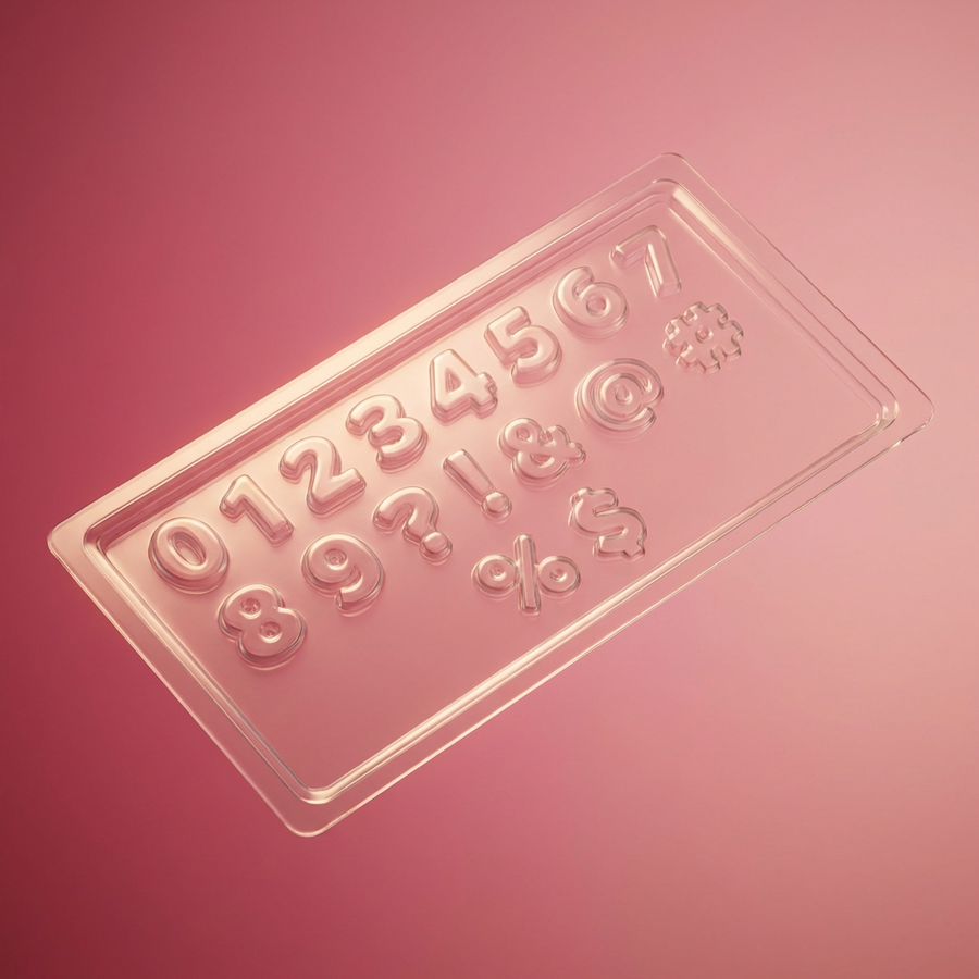 English Numbers 0–9 Chocolate Mould Tray