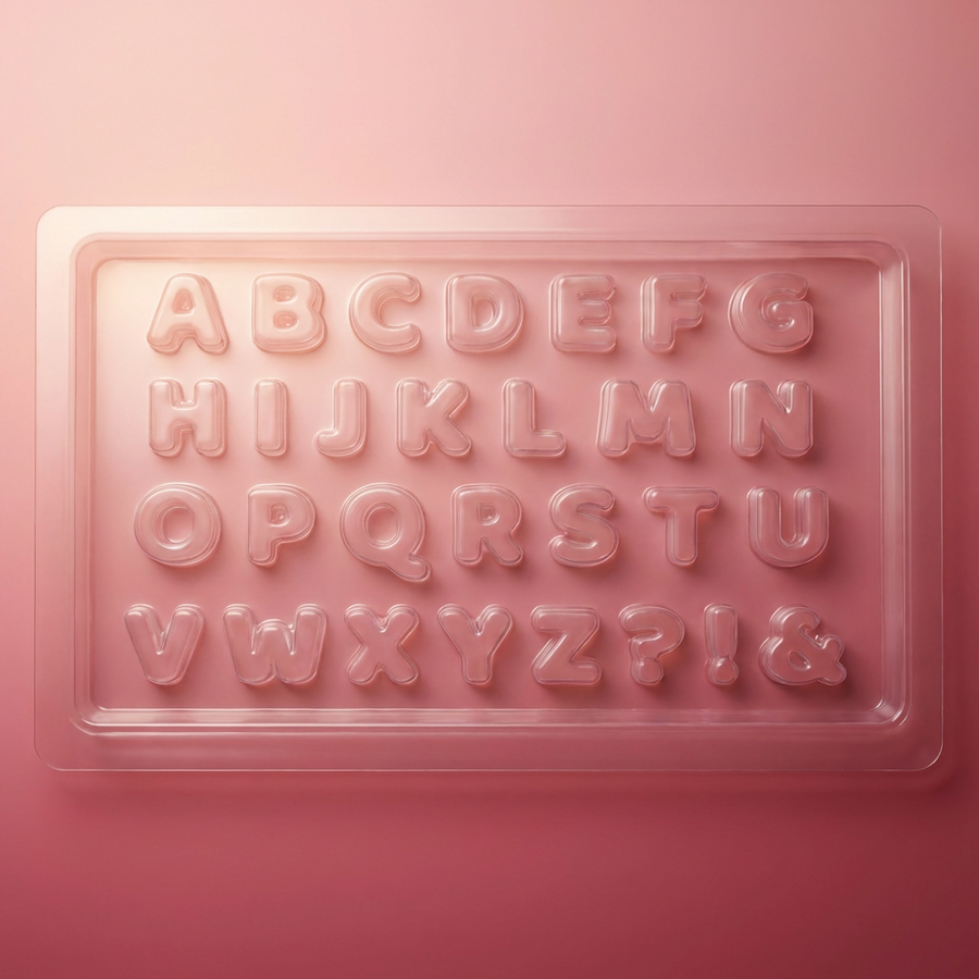 A–Z English Alphabet Chocolate Mould Tray